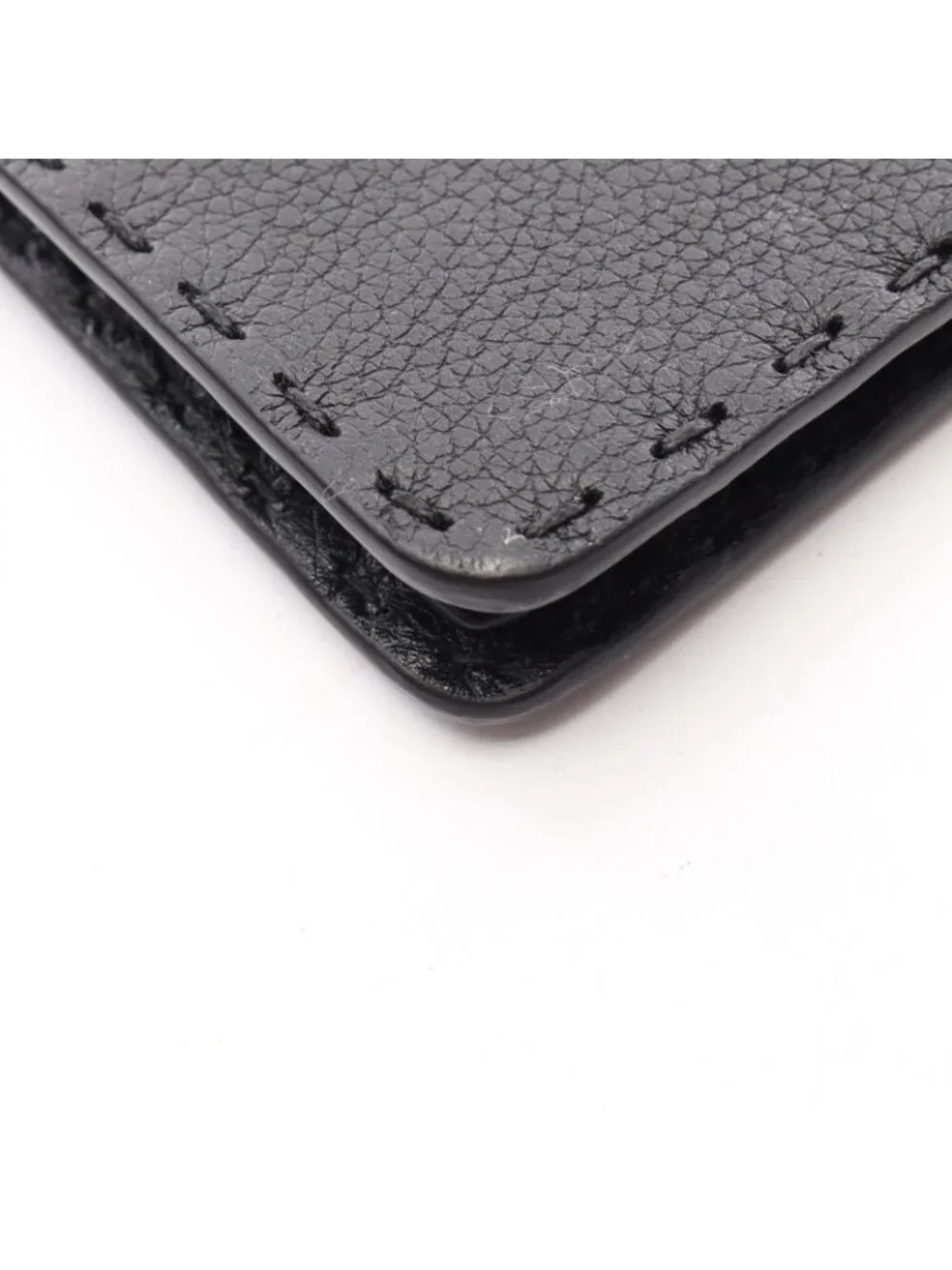 Fendi Clutch Selleria Slim Black Leather